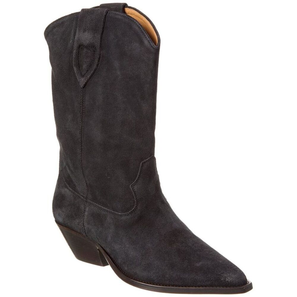 Isabel Marant Duerto Suede Cowboy Boot, Black